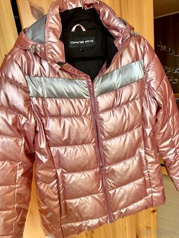Dámská rosegold lyžařská bunda vel. L Alpine Pro - 4