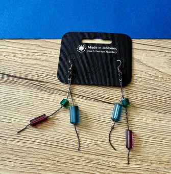 Krásné visací náušnice, bižu Jablonec nad Nisou. - 4