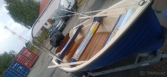 Laminátová pramice, loď,vesla,bimini - 4