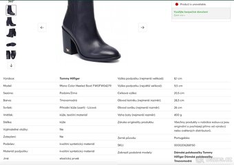 kožené boty Tommy Hilfiger, vel. 39 - 4