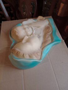 Hezká keramická plastika panna Marie s dítětem - 4