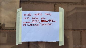 Prodám zachovalé levé modřínové dveře 80 - 4