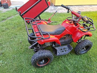 Dětská elektrická čtyřkolka 800W motor + výklopná vlečka. - 4