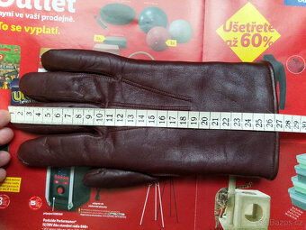 Rukavice kožené zimní s beránkem - 4