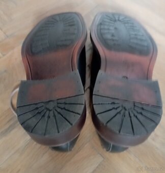 Pánské kožené hnědé polobotky / boty - 4