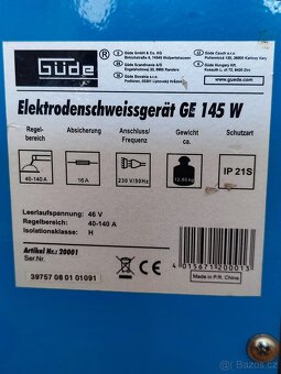 Elektrodová svářečka Güde GE 145 W - 4