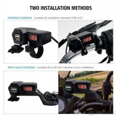 Vodotěsná 12V universální motozásuvka voltmetr . - 4