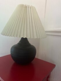 Keramická stolní lampa s plisovaným stínidlem - 2 kusy - 4