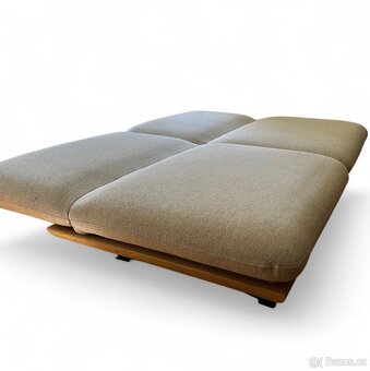 Dieter Knoll ROZKLÁDACÍ POHOVKA, dřevo, textil, šedá - 4