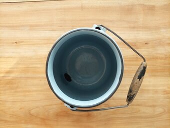 Staré retro nádobí, konvice - konvička smaltovaná, moc pěkná - 4