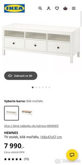 Tv stolek Ikea HEMNES - 4