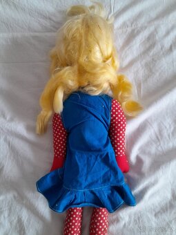 TEXTILNÍ PANENKA retro 70.léta délky  80 cm - 4