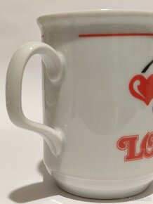 Retro hrnek LOVE, starý hrníček Royal Dux, ČSSR, pošta 69.- - 4