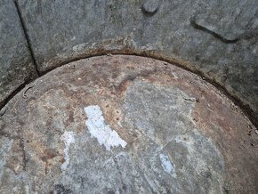 Popelnice MEVA, kovová, 110L - opotřebená, funkčí - 4