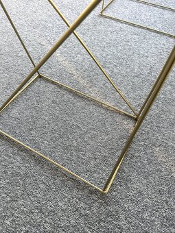 Kare Design Polar Skleněný stůl zlatý, jako nový - 4
