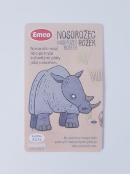 SBĚRATELSKÁ KARTA EMCO • RYPOUŠ • NOSOROŽEC • PAKŮŇ - 4
