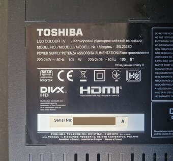 LED TV 39" 100 Hz FullHD Toshiba 39L2333D - 4