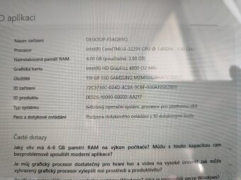 Malý Notebook Lenovo 4/128 - 4