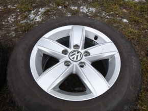 4x orig. alu vw (5x112) zimní pneu 195/65 r15 - 4