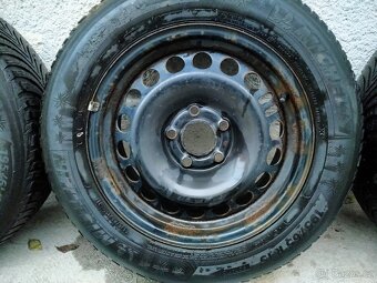 Ocelová kola 6,5J x 15, 5x110, ET 35, zimní pneu 195/65 R15 - 4