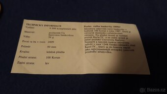 Pozlacená ražba bankovky 100Kč - 4