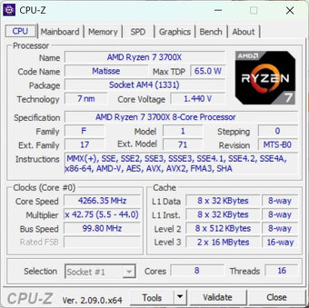Herní PC- Ryzen 7, 16GB RAM, 1TB NVME, 5700XT, WIN11 - 4