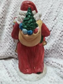 dekorace keramický Santa s dárky - 4