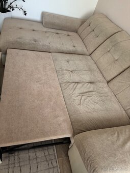 Bezova rozkladaci sedaci souprava 300x110x190 - 4