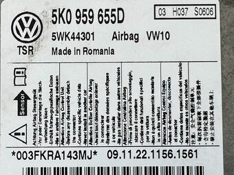 Řídící jednotka airbagů 5K0959655D VW Golf 6 r.v. 2010 - 4
