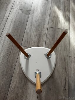 Odkládací stolek TAPS 40×40 bílá/bambus - 4