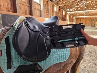 Sedlo skokové Modigliani Acavallo, vlněné polštáře, černé - 4