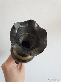 Starožitná mosazná kovová váza Indie India - 4