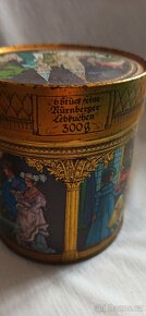 Stará plechová dóza na perníčky - 4