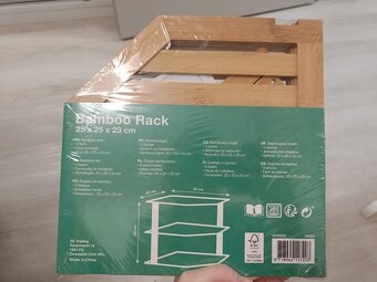 Kuchyňský stojan na nádobí z bambusu - nový - 4