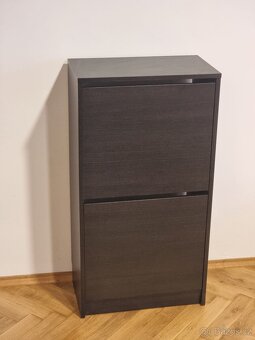 botník IKEA BISSA se 2 přihrádkami černohnědá - 4
