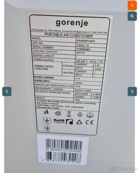 Mobilni klimatizace Gorenje KAM26PDAH - 4