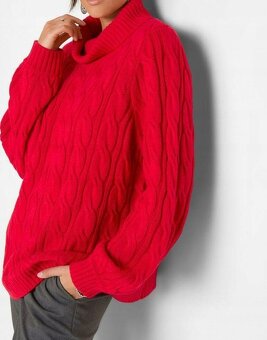 Krásný a teplá rolákový svetr 40/44 - 4