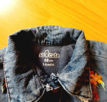 Overal podšitý bavlnou, NOVÝ, pro holčičku, vel. 68 - 4