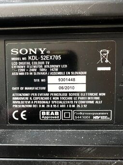 Prodám Sony Bravia KDL-52EX705 - 4