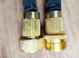 Smršťovací nepoužitá zahradní hadice černá 10m, mosaz 1" - 4