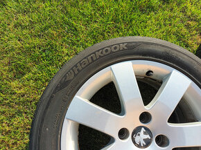 4x hliníkový disk na Peugeot R 16 + pneu 205/55/R16 - 4