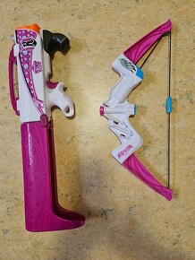 Nerf pro dívky, kulomet, kabelka pistole, luk. - 4