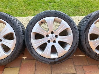 Originál kola Opel 17x7.0 ET 39 + letní pneu 7mm - 4