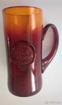 Retro džbán skleněný, trofejní, ruční výroba - 4