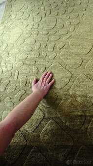 Vlněný koberec Shadow – zelená / olivově zelená - 4