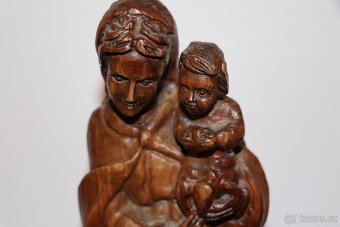 Marie a Jezulátko soška socha dřevo (225H) - 4