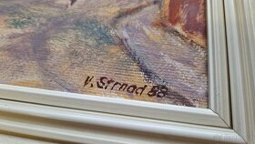 Obraz Kožná ulice olej 40x30 s věnováním - 4