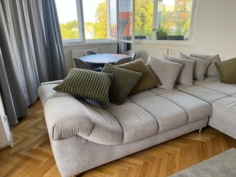 ROHOVÁ SEDAČKA, textil, šedá, barvy stříbra cca 337 x 228 cm - 4