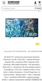 QLED televize Samsung QE75Q60D 75" 4K - 4