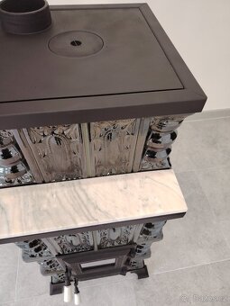 Kachlová kamna Mona s varnou deskou zelená - 4